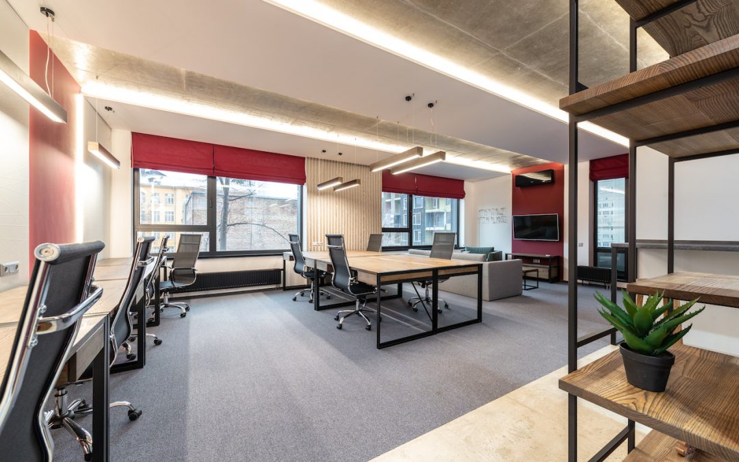 Office with carpet